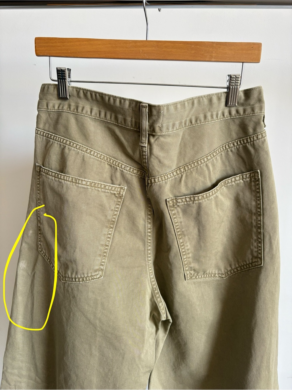 $369 NWOT Agolde “Vana” Fold High-Rise Wide-Leg Pants in Dark Khaki Sz 28 - Picture 14 of 14